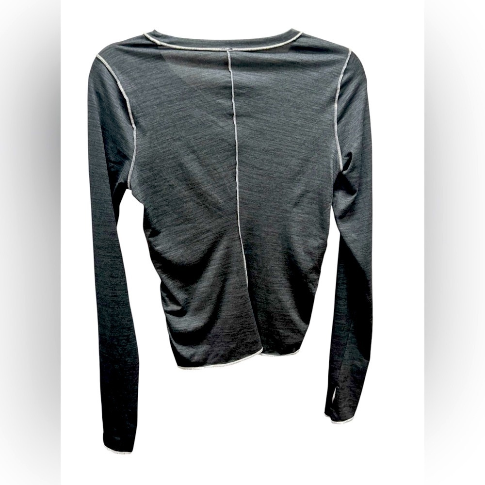 NWT Free People Movement Black Long Sleeve Ruched Seam Activewear Women’s Small - Picture 3 of 10